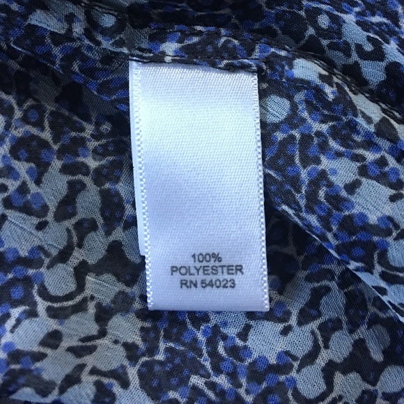 Banana Republic Blue Sheer Button Down Tunic XL - Picture 6 of 10